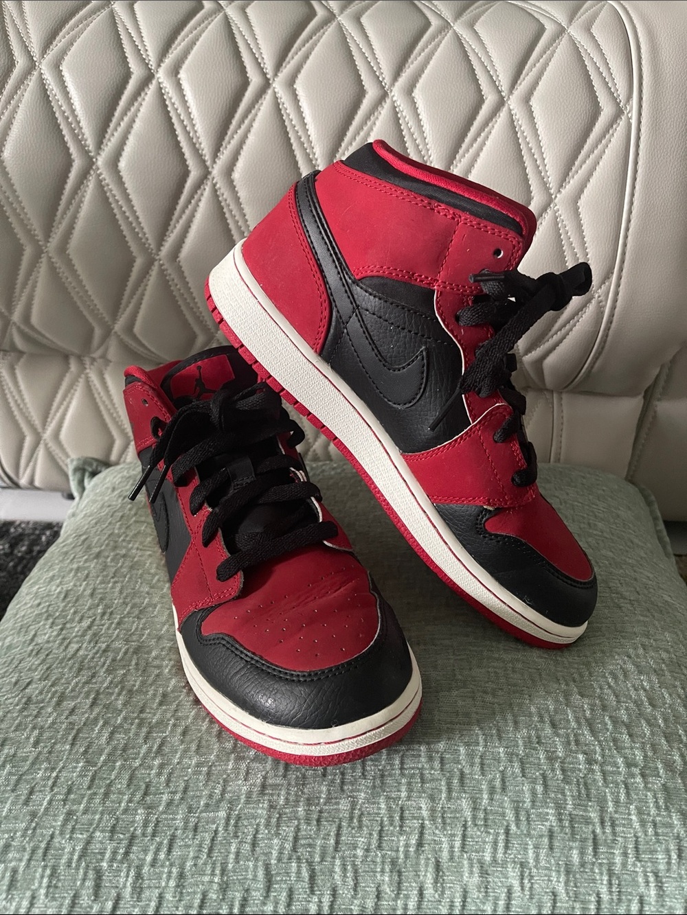Jordan 1 Mid "Reverse Bred" / "Gym Red Black" Size 5.5 Y